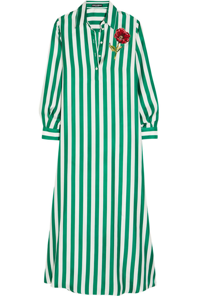 Dolce-Gabban-Green-Striped-Shirt-2