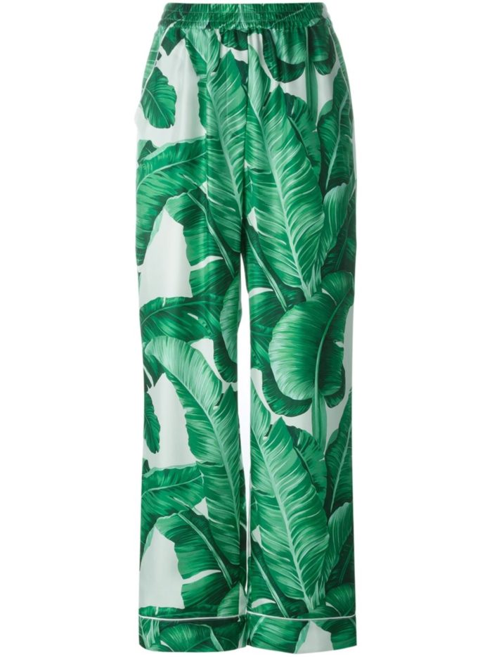 Marjorie-Harvey-Dolce-Gabbana-Leaf-Print-Trousers