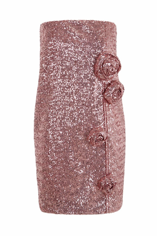 The-2nd-Skin-Co_For-Valentina_clothing_dresses_Pink_Pink-Strapless-Sequin-Mini-Dress