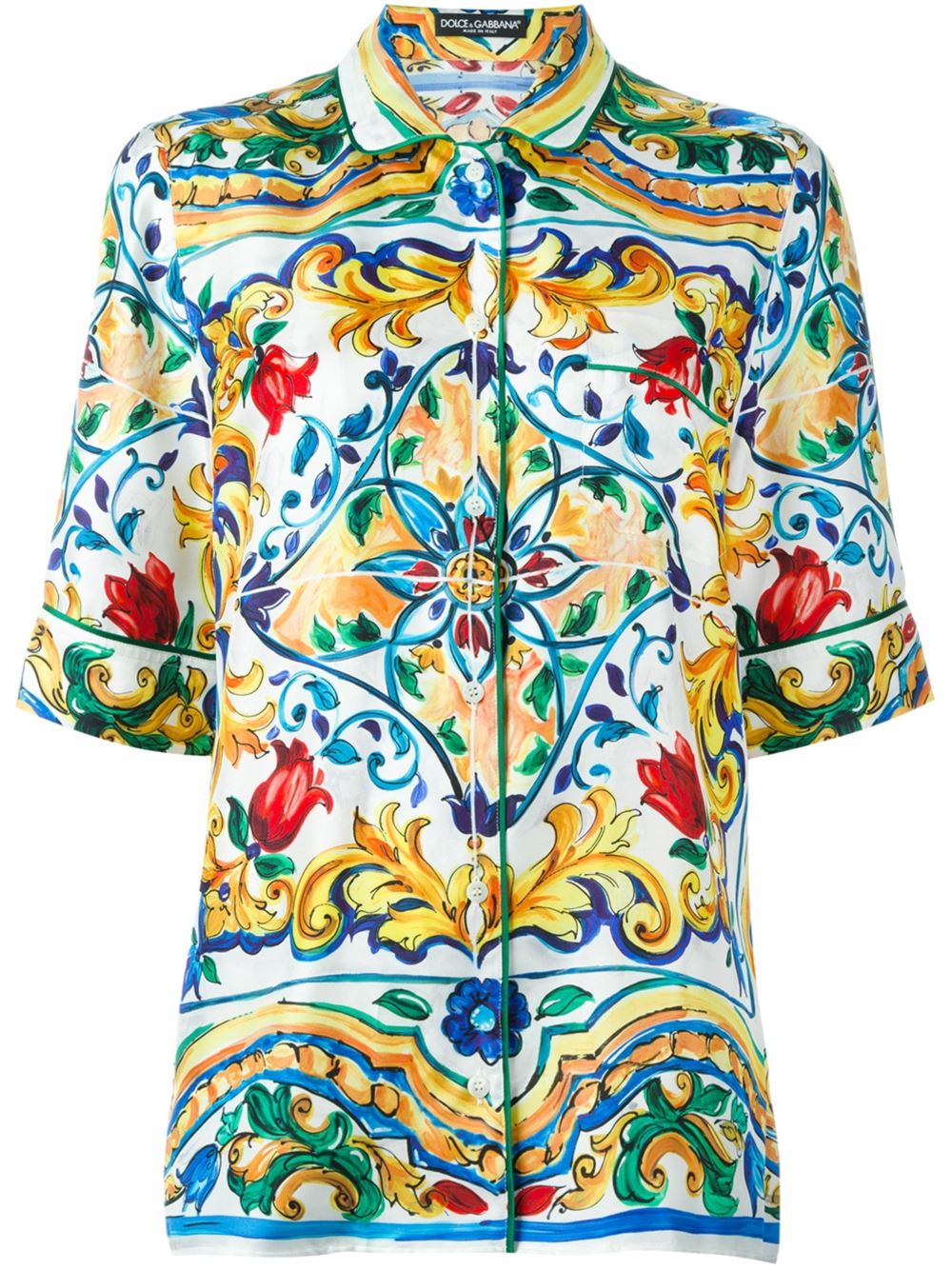 dolce-gabbana-majolica-print-multicolor-pyjama-short-sleeve-shirt