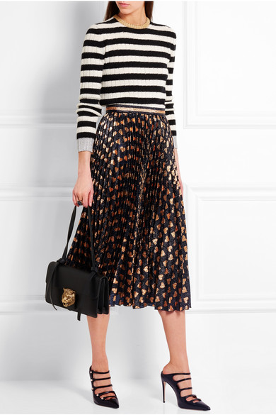 gucci-lame-heart-printed-pleated-skirt