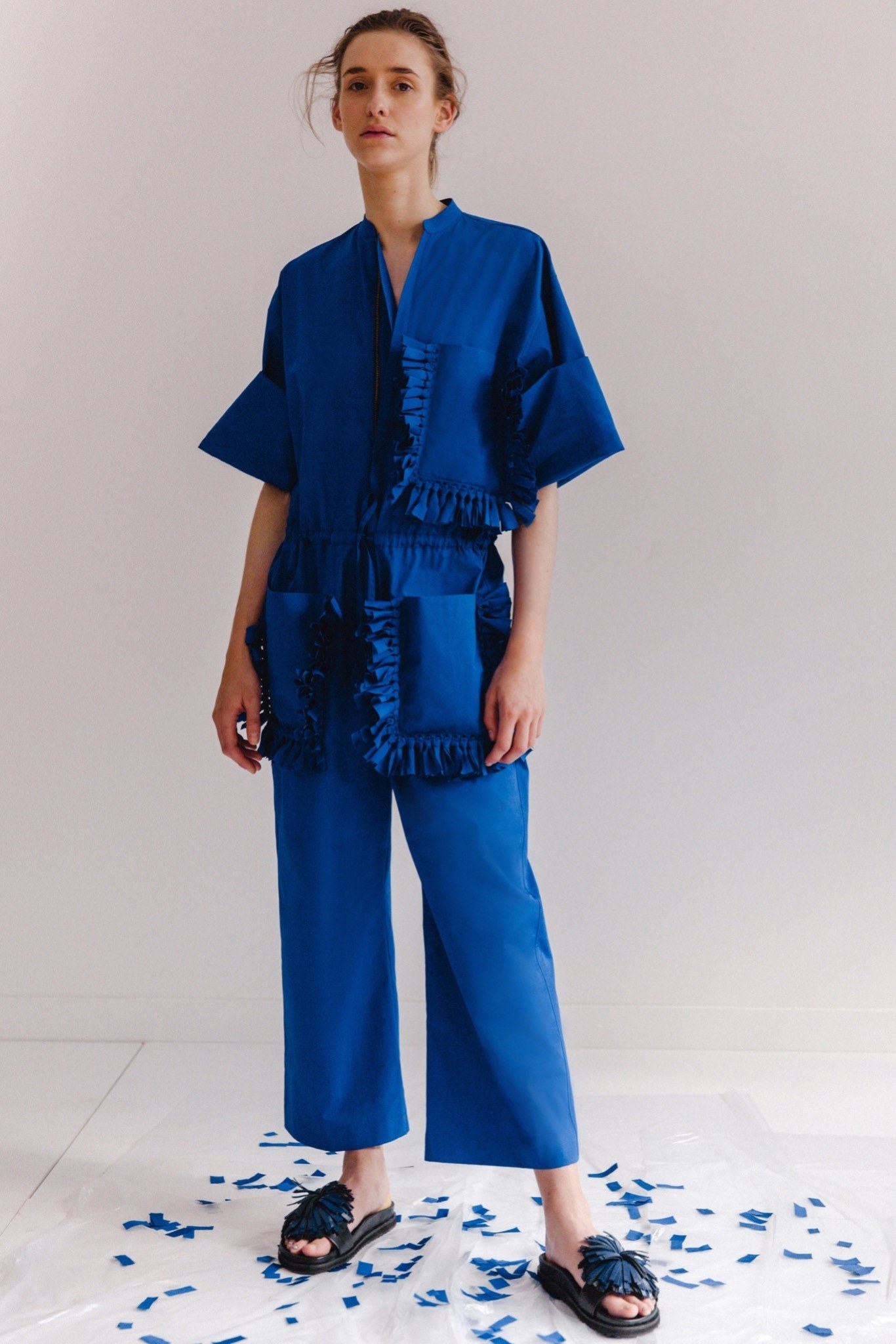 ports-1961-pre-spring-blue wrap-top-matching-pants