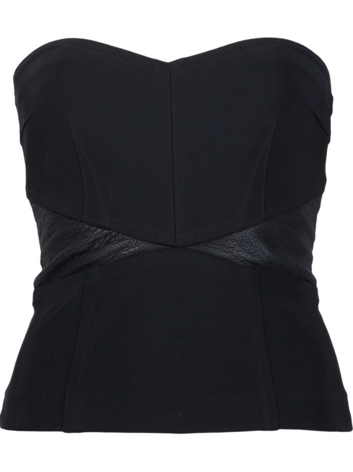 yigal-azrouel-black-combo-strapless-bustier