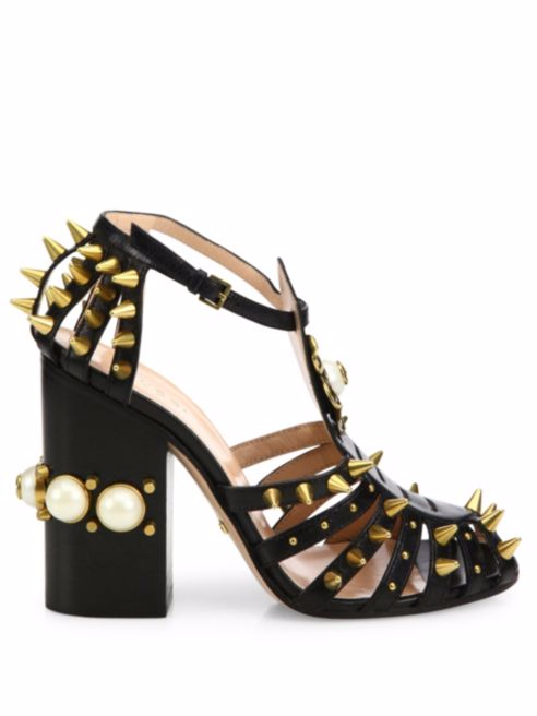 5 Christina Milian's Beverly Hills Gucci Kendall Studded Leather Sandals