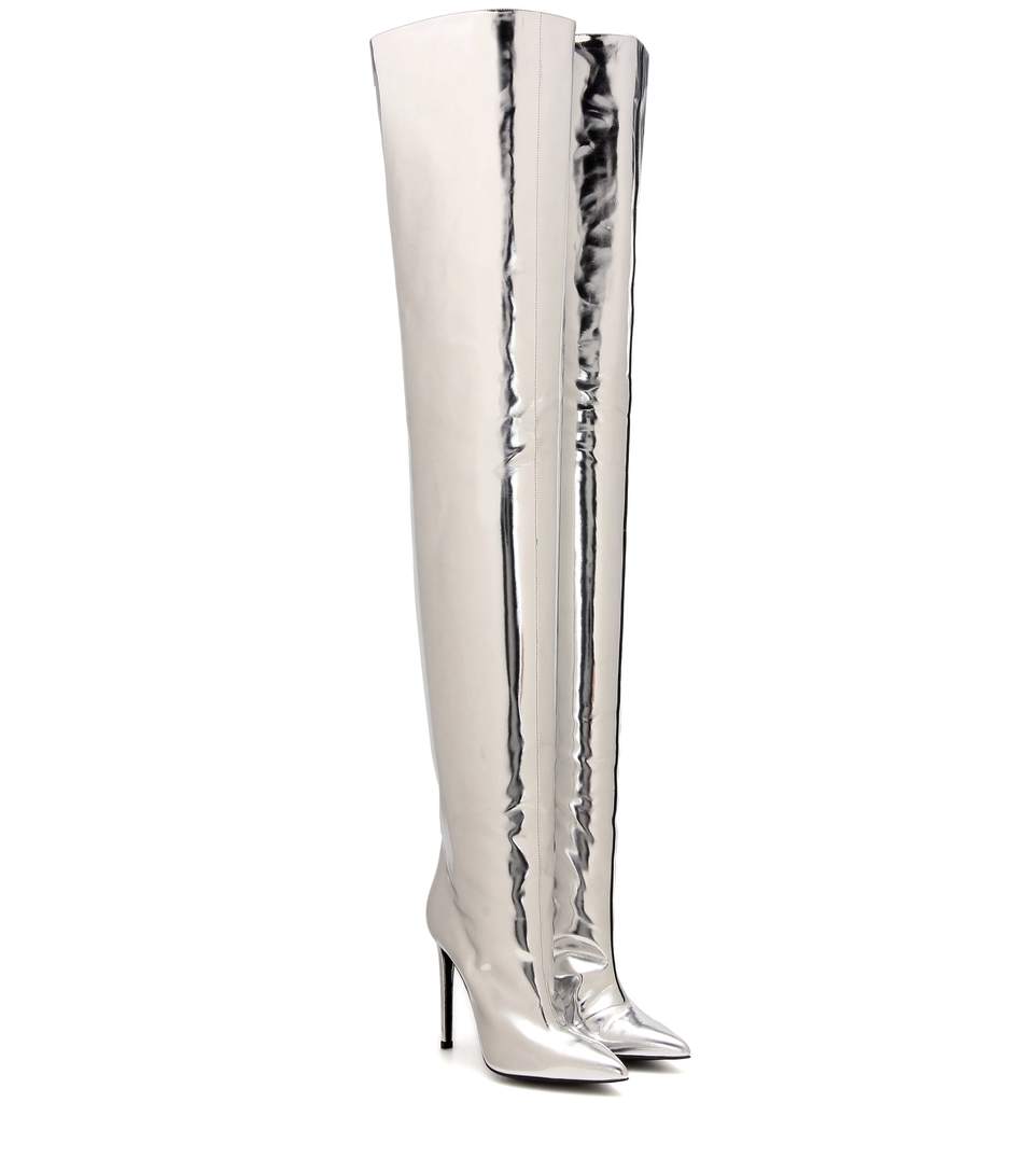 Balenciaga's Silver Metallic Thigh High 