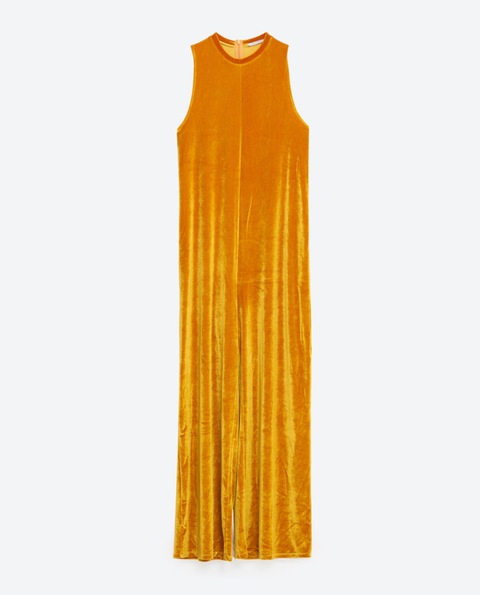 Zara-Orange-Velvet-Jumpsuit-5