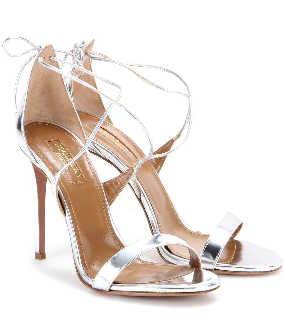 aquazzura-linda-silver-mirrored-leather-sandals