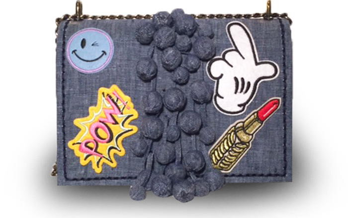 product-3-tosha-Neomie DeMay Emoji Detail Denim handmade Handbag