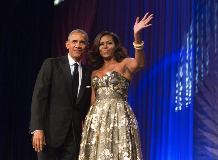 First Lady Michelle Obama Wears Naeem Khan Gold Strapless Gown to the Phoenix Awards Dinner 9 Michelle-Obama-Gold-Dress-Phoenix-Awards-Dinner-2016
