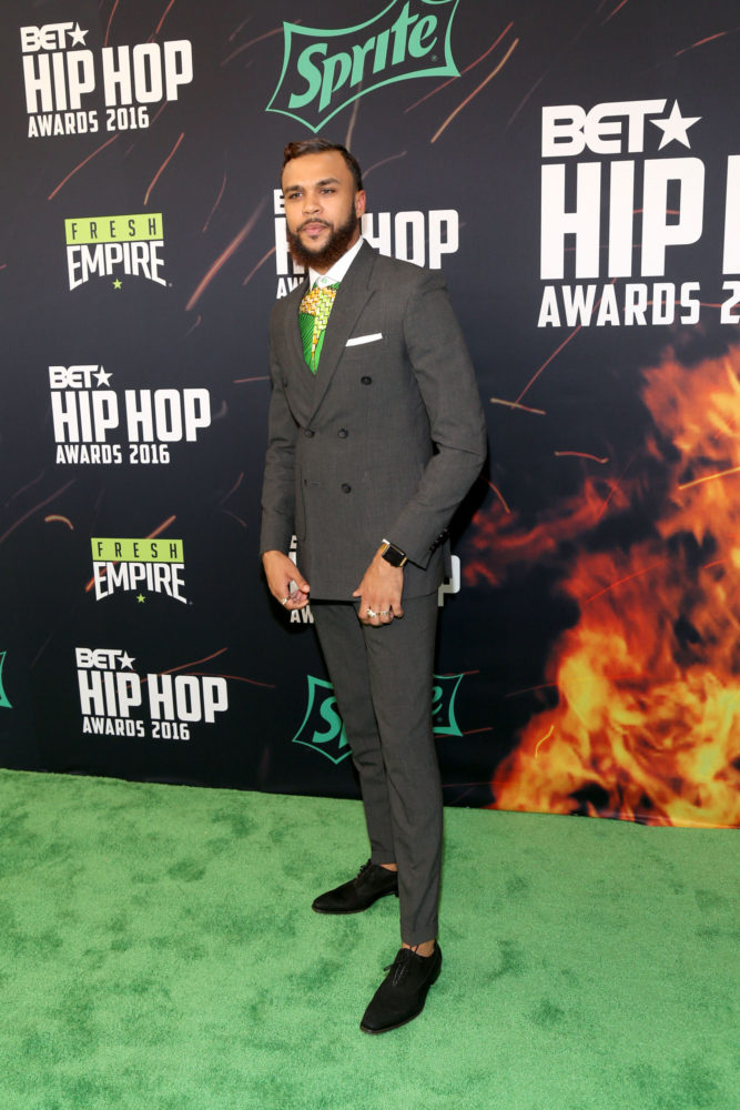 jidenna The 2016 BET Hip Hop Awards with Cardi B in Adam Selman, Gucci Mane in DSquared2, Keyshia Kaior in Charbel Zoe Couture, and More!
