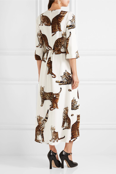 3-dolce-gabbana-printed-cat-lady-round-neck-dress