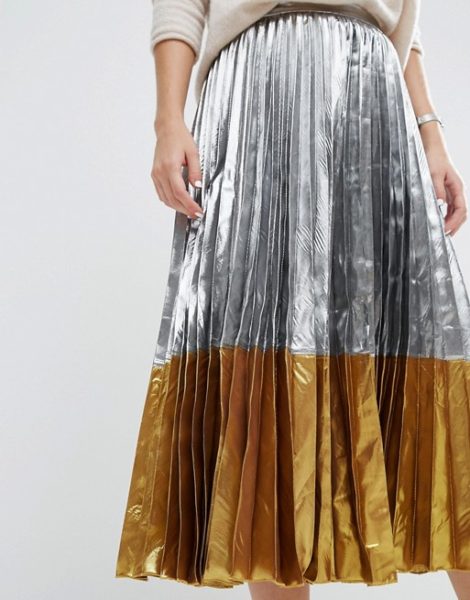 bomb-product-of-the-day-asos-pleated-midi-skirt-in-metallic-with-contrast-hem-3