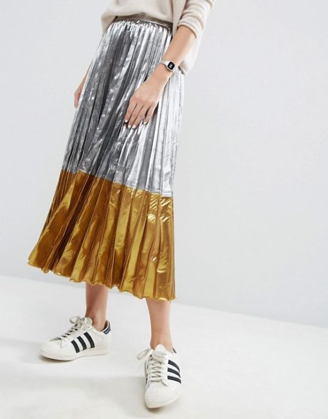 bomb-product-of-the-day-asos-pleated-midi-skirt-in-metallic-with-contrast-hem-4