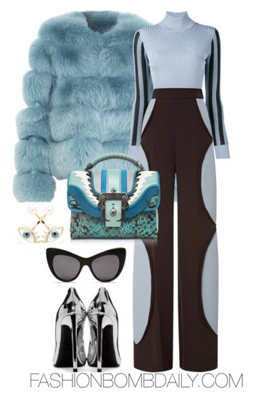 fall-2016-style-inspiration-4-ways-to-wear-the-multi-color-trend-the-row-kuffley-jacket-house-of-holland-turtleneck-jumper-delpozo-wide-leg-pants-saint-laurent-silver-paris-pumps
