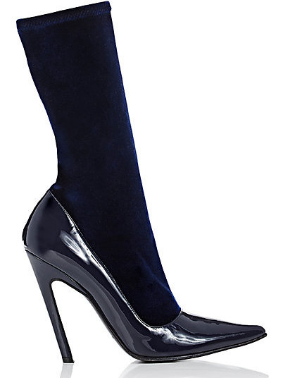 balenciaga-broken-heel-blue-velvet-sock-boots