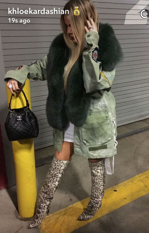 Splurge: Khloe Kardashian’s Instagram $1,343 Off-White Men’s Green ...