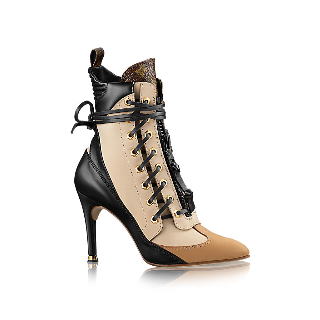 Louis Vuitton, Shoes, Brand New Louis Vuitton Academy Monogram High Heel  Loafer Womens Boots W Box