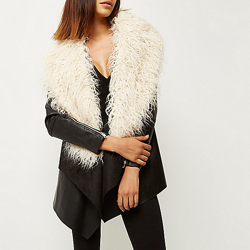 bomb-product-of-the-day-river-island-black-faux-fur-fallaway-coat-2