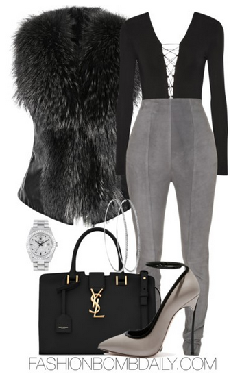fall-2016-style-inspiration-what-to-wear-on-a-first-date-balmain-suede-leggings-t-by-alexander-wang-lace-up-bodysuit-casadei-blade-pump-saint-laurent-baby-cabas-monogram-bag