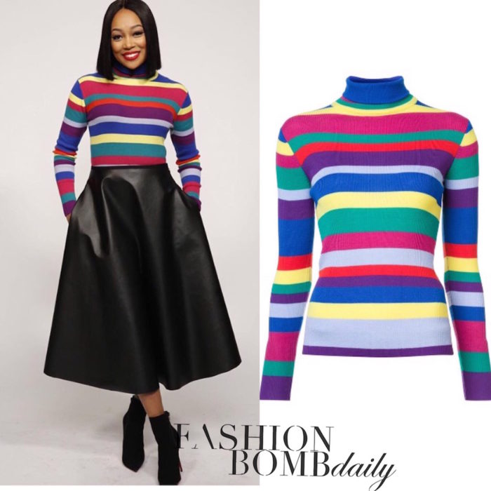 monica-browns-the-real-mira-mikati-striped-turtleneck-sweater