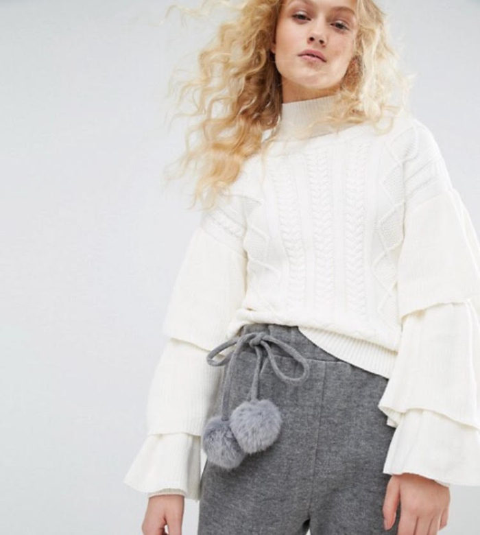 bomb-product-of-the-day-asos-i-love-friday-cable-knit-sweater-with-triple-ruffle-sleeve-1
