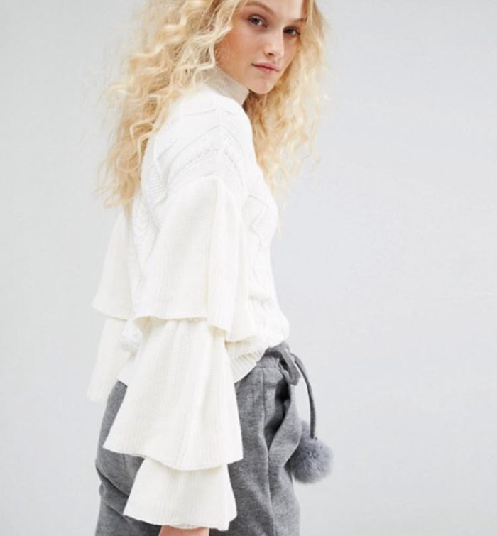 bomb-product-of-the-day-asos-i-love-friday-cable-knit-sweater-with-triple-ruffle-sleeve-2
