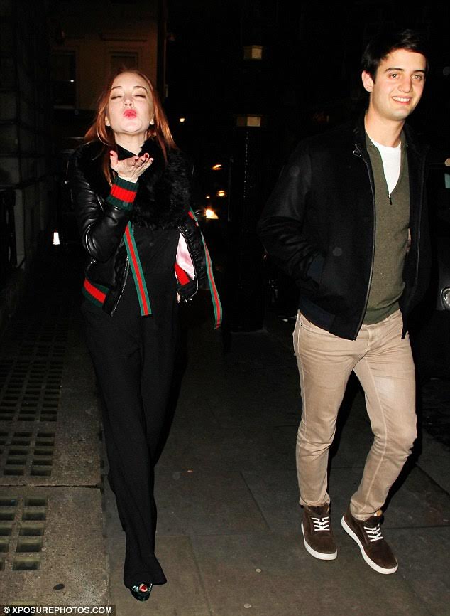 Splurge: Lindsay Lohan’s London Gucci Ruffle Leather Bomber Jacket