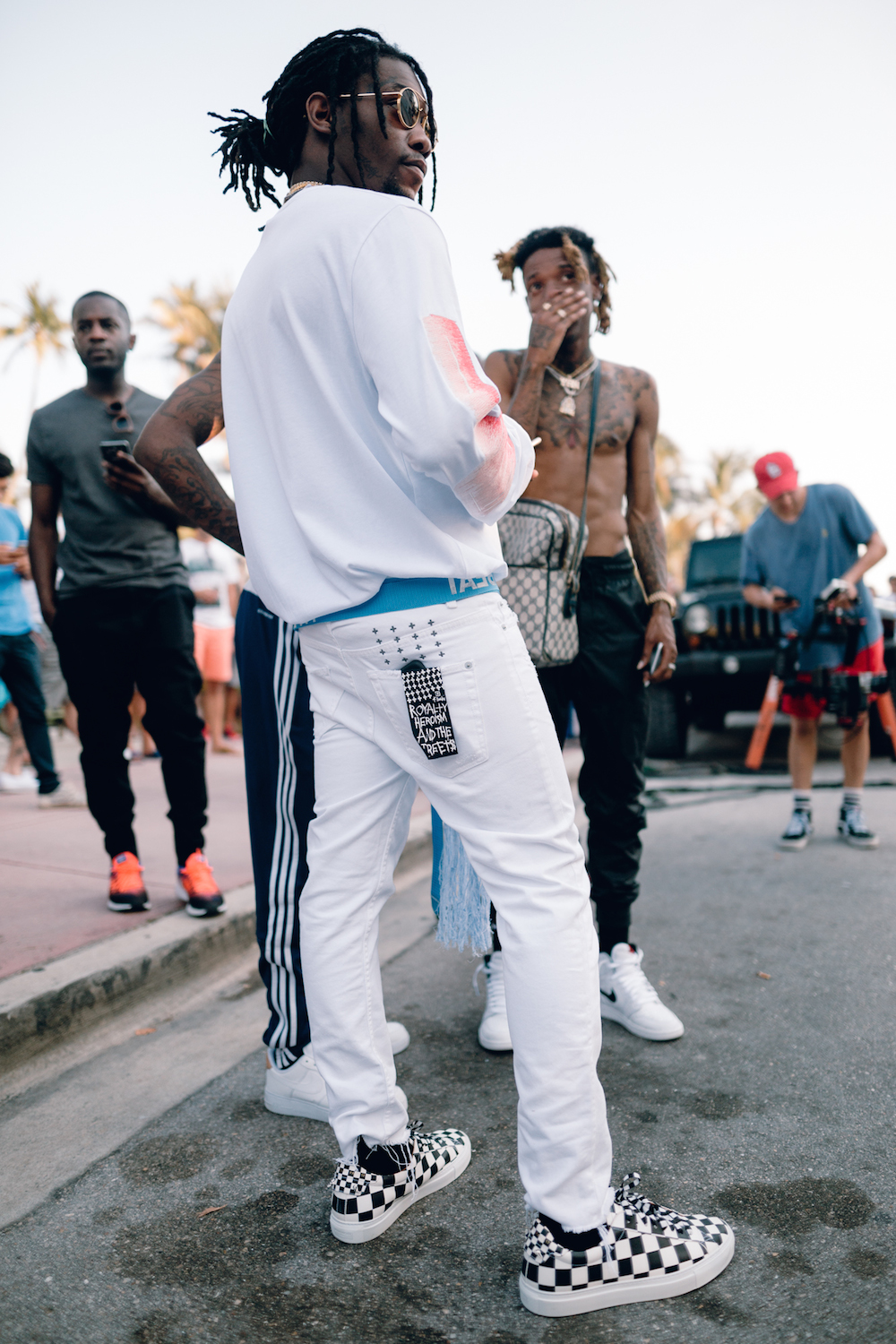 88 777 Quavo, Offset, and Takeof of the Migos Wear Rochambeau, Cottwieler,  and Raf Simons for New Music Video with Sean Paul – Fashion Bomb Daily