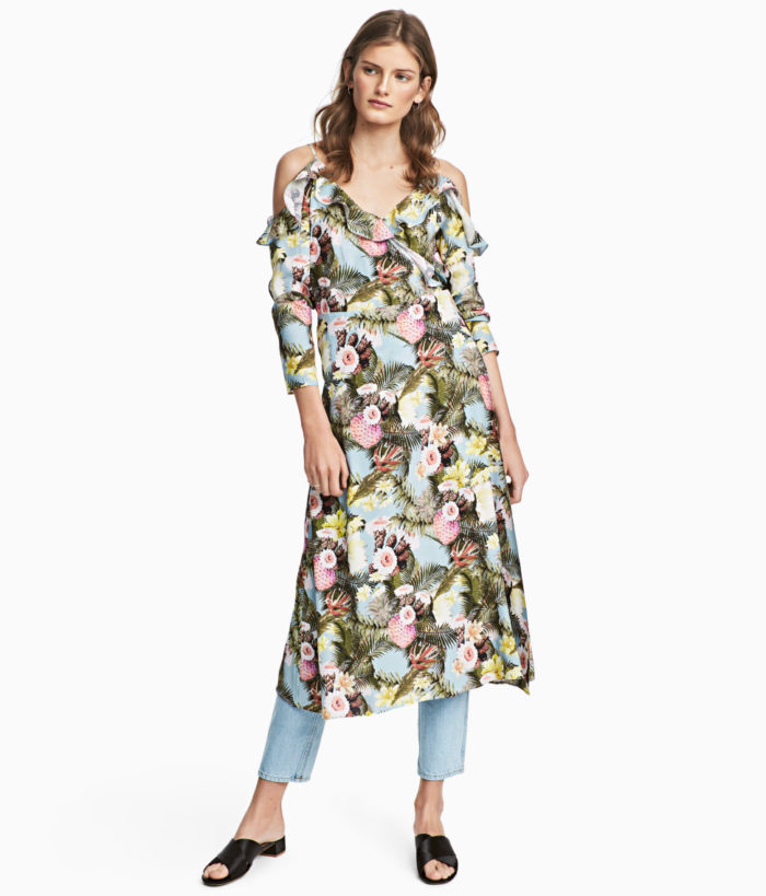 h&m floral print dress