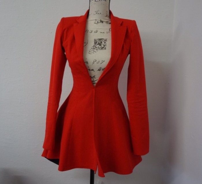 Grayscale Red Hi/Lo Blazer Dress