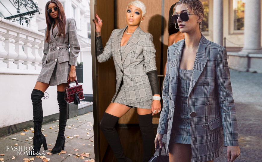 Fall 2017 Shopping: The Blazer Checked Dress + 5+ Times Celebs and ...
