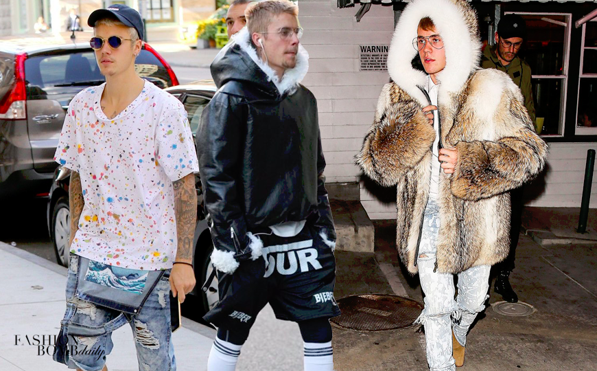 Justin Bieber Wears Louis Vuitton On the Road Red Bandana Sneakers