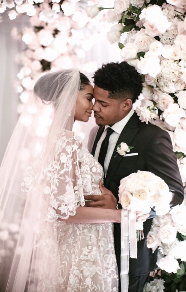 Fashion Bomb Wedding: Newlyweds Chanel Iman and Sterling Shepard Look ...
