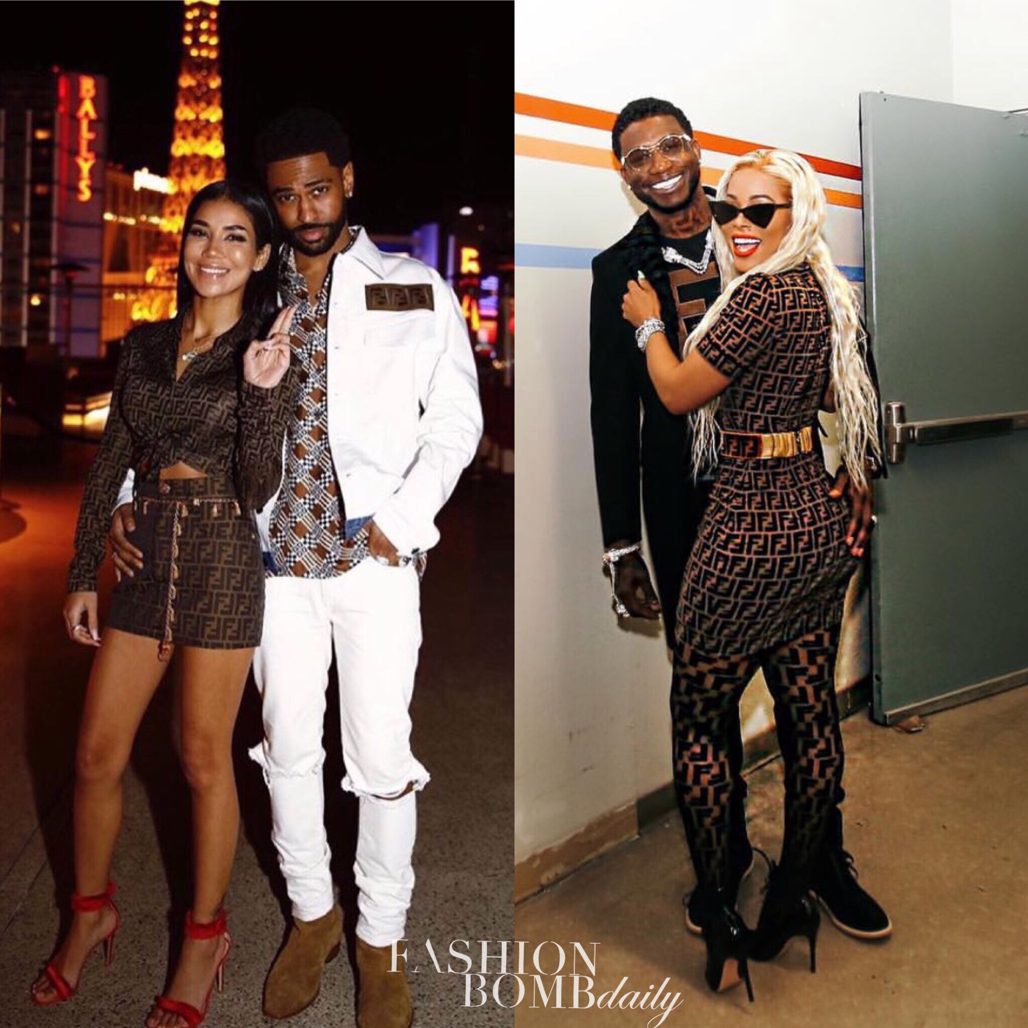 Who Wore It Better Fashion Bomb Couples Edition: Keyshia Ka'oir & Gucci  Mane vs. Jhene Aiko & Big Sean Wearing the Fendi Monogram Trend