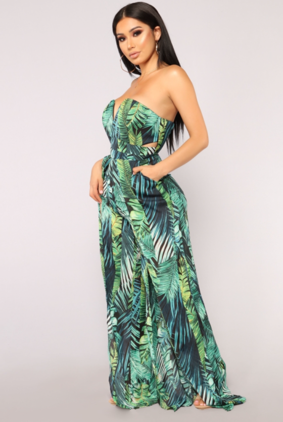 Bomb Product of The Day: Fashion Nova’s Fly Away With Me Tropical Jumpsuit