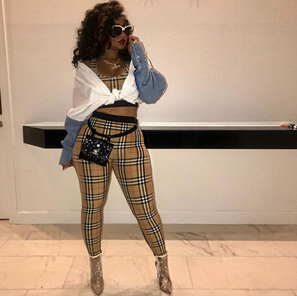 Splurge on $450 Burberry Vintage Check Leggings, as Spied on Tammy Rivera  and Beyonce