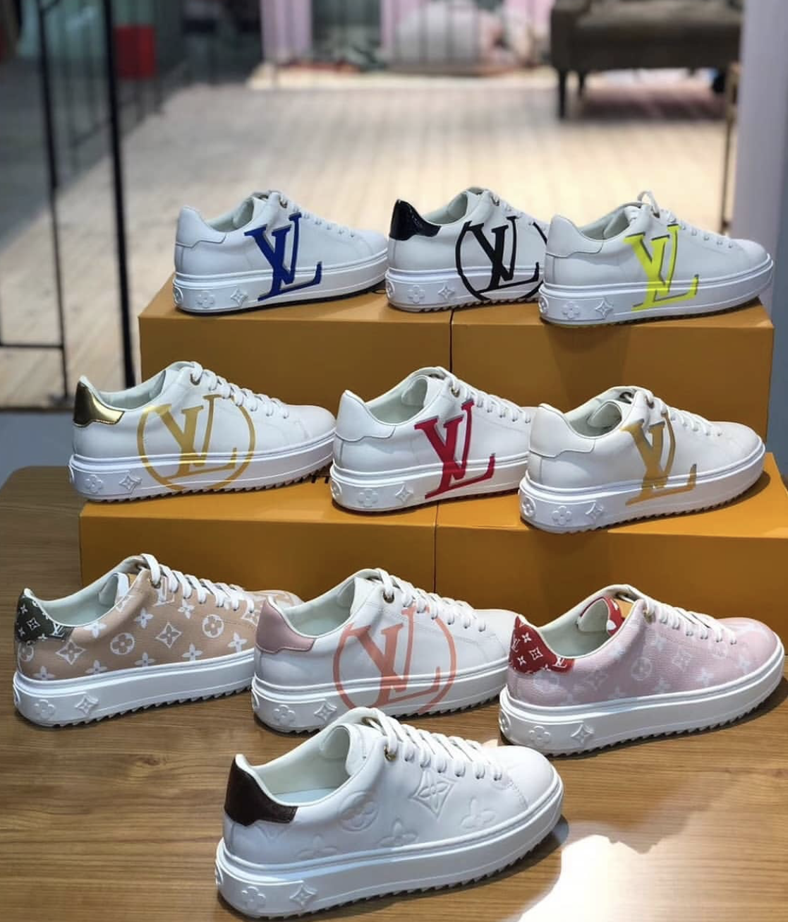 louis vuitton time out trainers white