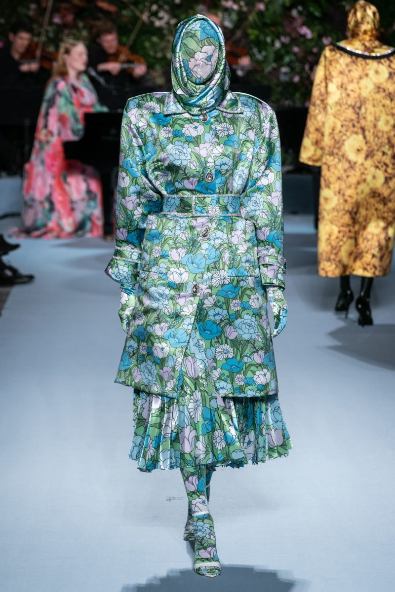 Cardi B Brings Her A-Game to Paris Fashion Week in Floral Richard Quinn ...