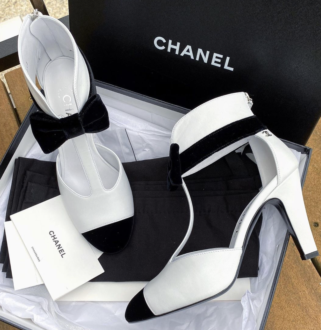 Bomb_Product_of_the_Day_Chanel_Tuxedo_Sandals