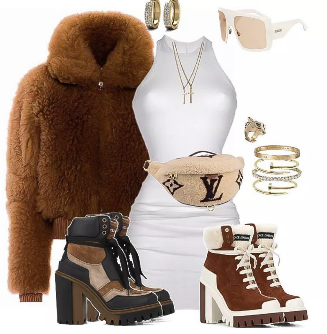Winter_Style_Inspiration_Acne_Brown_Fur_Bomber_Jacket_with_Dolce_and_Gabbana_Boots_and_Louis_Vuitton_Fanny_Pack_by_