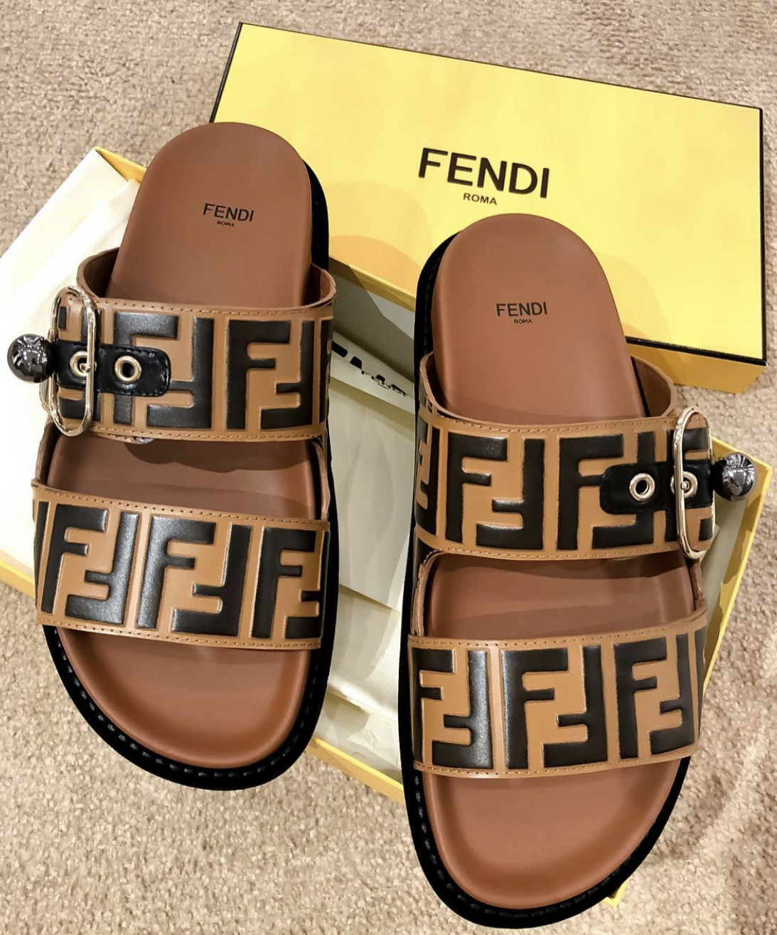 Fendi FF Logo Slides 