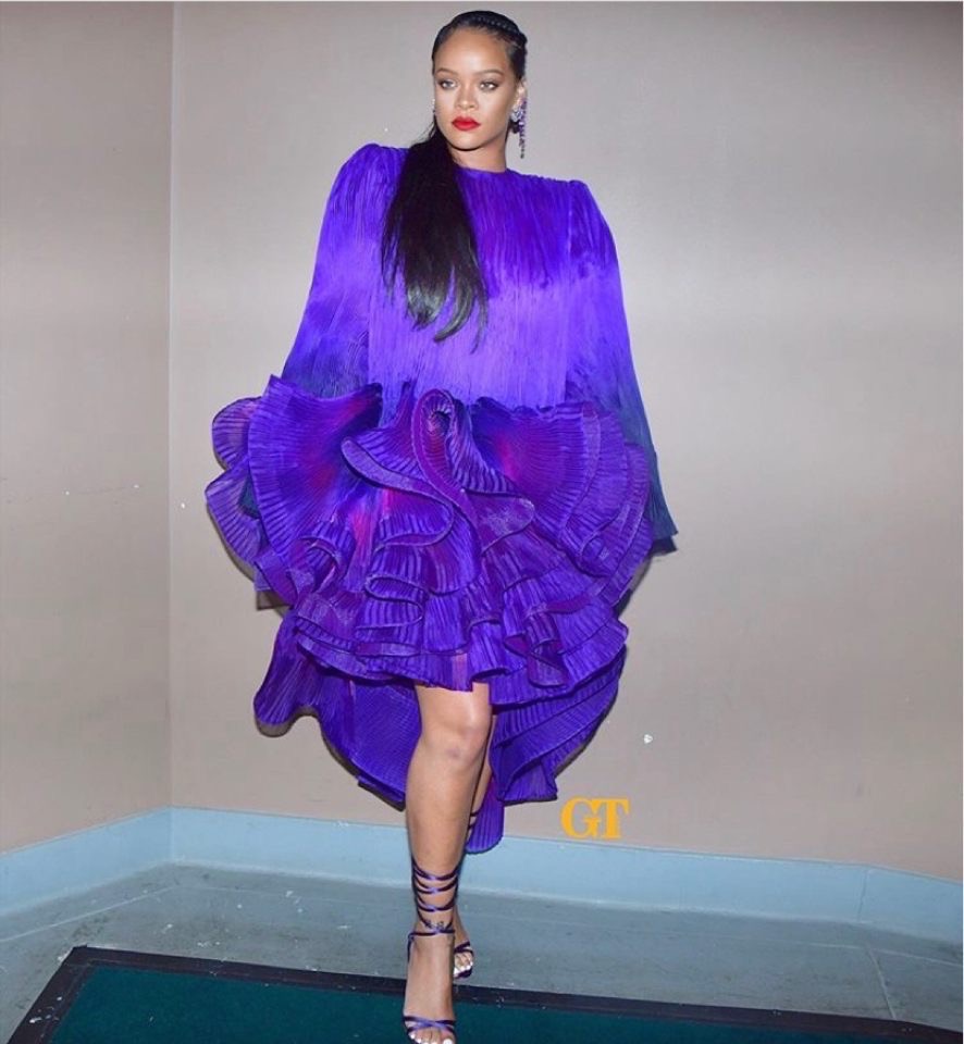 Top 10 Looks from the 2020 NAACP Awards: Rihanna in a Purple Gown by ...