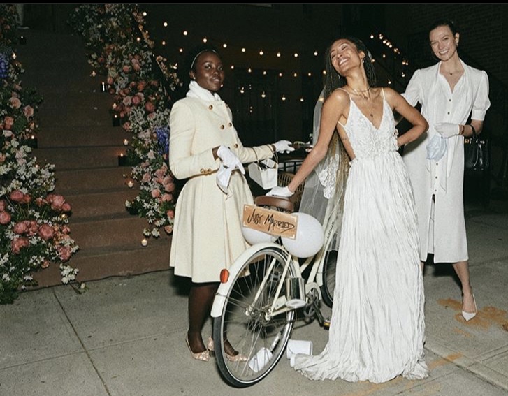 Brides Vashtie and Elaine Welteroth's Quarantine Weddings: Stoop  Celebrations and Durag Veils – Fashion Bomb Daily