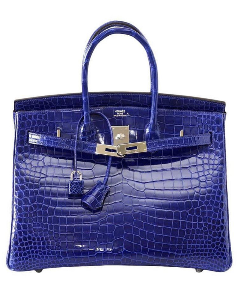 Cardi B Flaunts $95,500 Hermes Blue Crocodile 30 Birkin Bag for