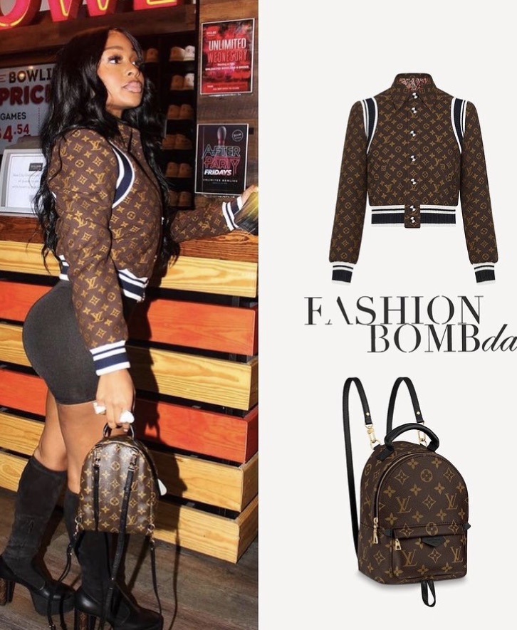 Jayda Cheaves Goes Bowling Wearing A Custom Body Suit by Jeremiah and Louis  Vuitton Monogram Jacket – Fashion Bomb Daily