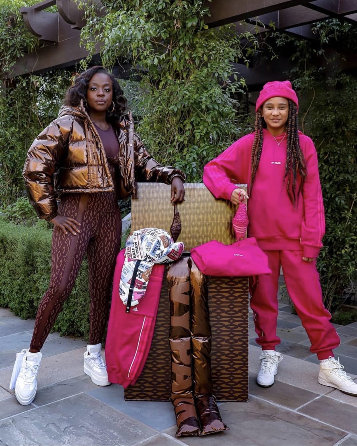 Viola Davis and Daughter Genesis Posed in Brown and Pink IVY PARK