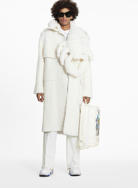 Louis Vuitton Wrap Coat in White — UFO No More