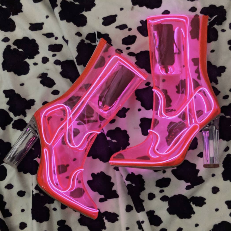 Bomb Accessories: 'Out Past Midnight' Light Up Boots by Neon