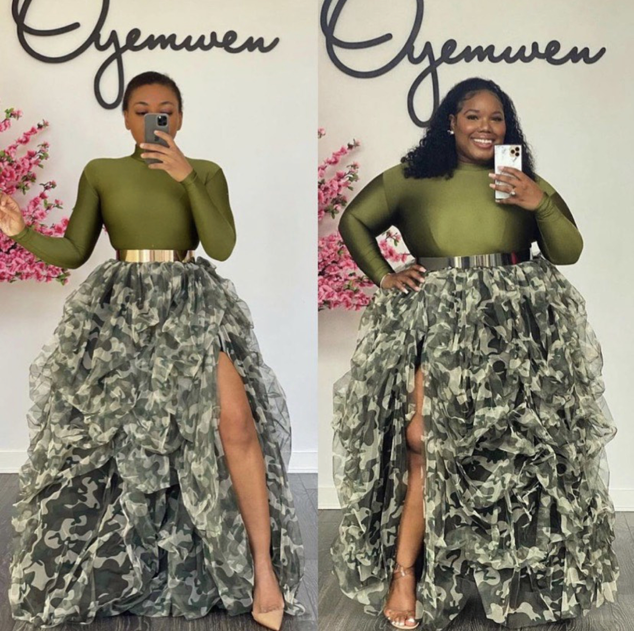 Oyemwens Camo High Slit Maxi Tulle Skirt Is A Summer Must Have Available On Fashion Bomb Daily 