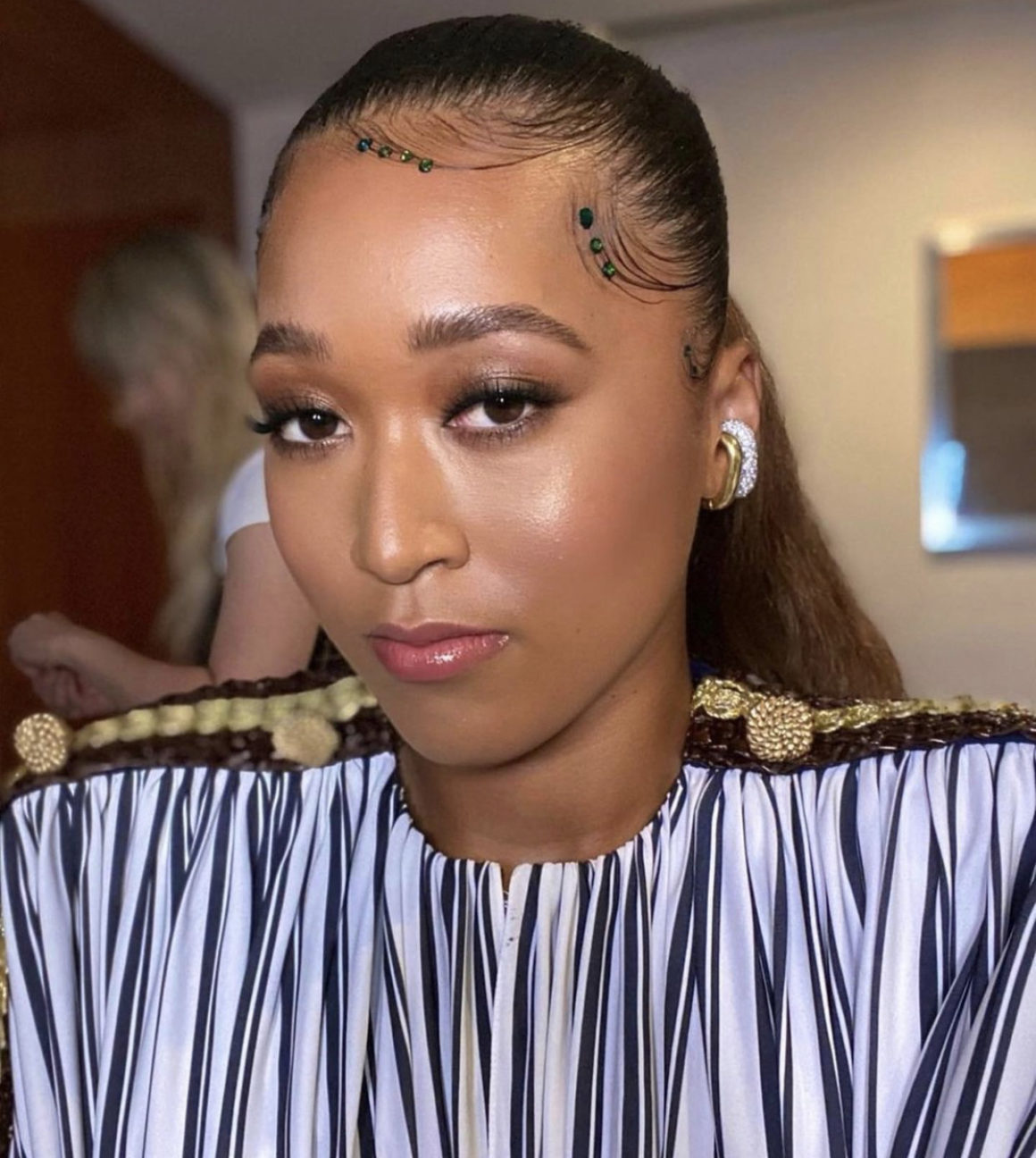 Naomi Osaka Reigns as Best Athlete for Womens Tennis and Womens Sports at 2021 ESPYs Wearing Louis Vuitton Resort 2022 Look3
